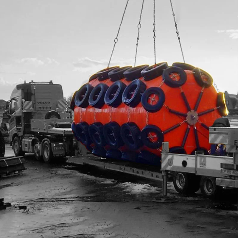 Marine fenders and servicing for ship protection during docking